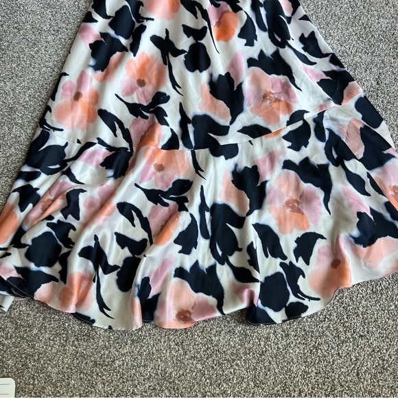 Tanya Taylor Watercolor Geranium-printed Long Sleeve Blaire Dress, no size - Picture 9 of 14